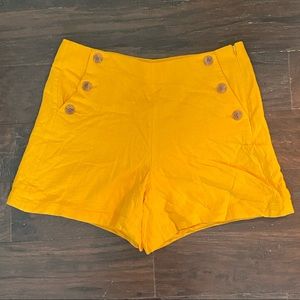 J. Crew size 8 tangerine shorts with side zipper enclosure